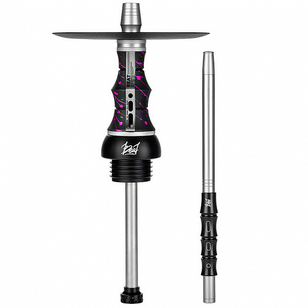 Кальян Alpha Hookah Beat Splash Grumpy прозрачная колба (Черный,Розовый, 40 см) в Мурманске