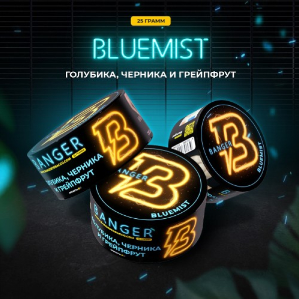 Табак Banger Bluemist (Голубика Черника и Грейпфрут) 25 гр в Мурманске