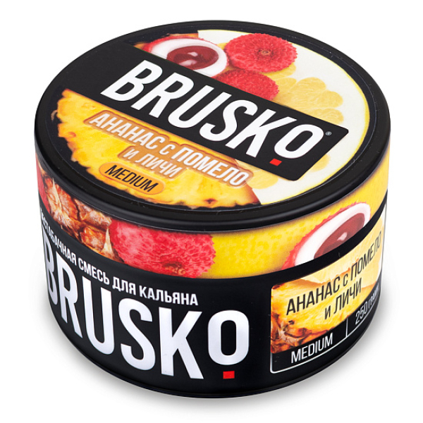 Смесь BRUSKO АНАНАС С ПОМЕЛО И ЛИЧИ (MEDIUM) 250 гр в Мурманске