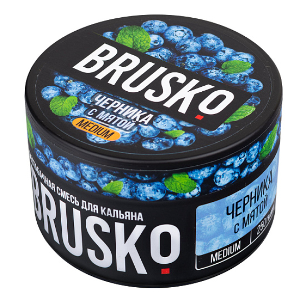 Смесь BRUSKO ЧЕРНИКА С МЯТОЙ (MEDIUM) 250 гр в Мурманске