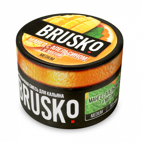 Смесь Brusko Medium Манго апельсин мята 50 грамм в Мурманске