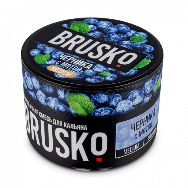 Смесь Brusko Medium Черника с мятой 50 грамм в Мурманске
