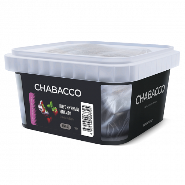 Смесь Chabacco Strong Strawberry Mojito (Клубничныый мохито) 200 гр в Мурманске