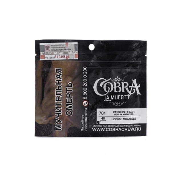 Табак Cobra La Muerte Passion Peach 40 гр в Мурманске
