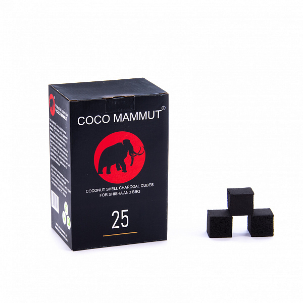 Уголь Cocomammut 25мм для кальяна - 1кг (72 шт) в Мурманске