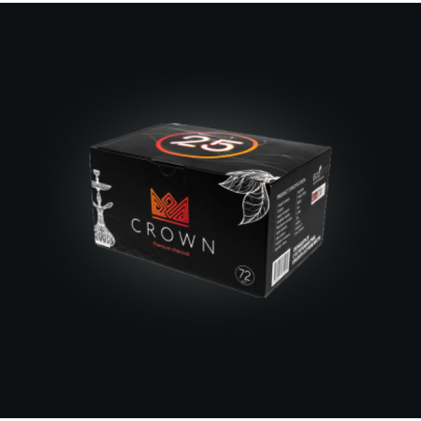 Уголь Crown 25 мм для кальяна (72 шт.) в Мурманске
