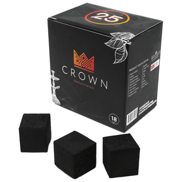 Кокосовый уголь Crown 25мм - 18 шт. в Мурманске