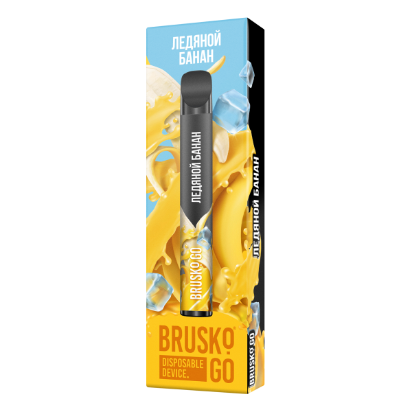 Одноразовая электронная сигарета Brusko Go Ледяной Банан 800 затяжек в Мурманске