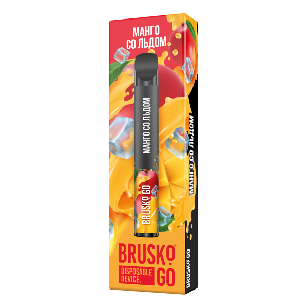 Одноразовая электронная сигарета Brusko Go Манго Со Льдом 800 затяжек в Мурманске