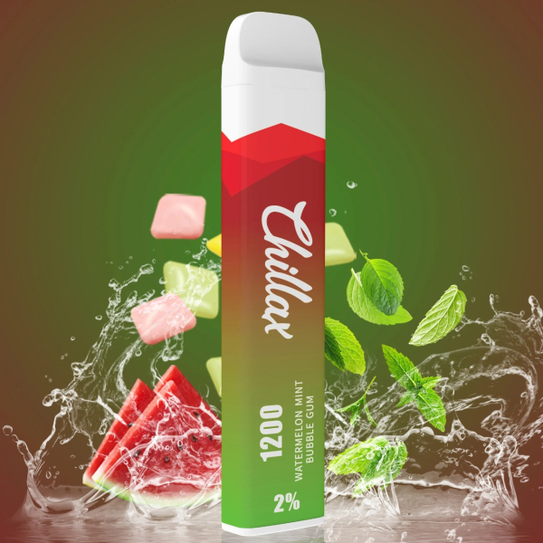 Chillax Watermelon Mint bubble gum (Арбуз Мятная жвачка), 1200 тяг в Мурманске