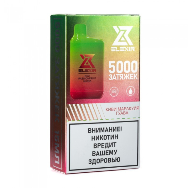 Elexir (Kiwi Passionfruit Guava (Киви маракуйя гуава)), 5000 тяг в Мурманске