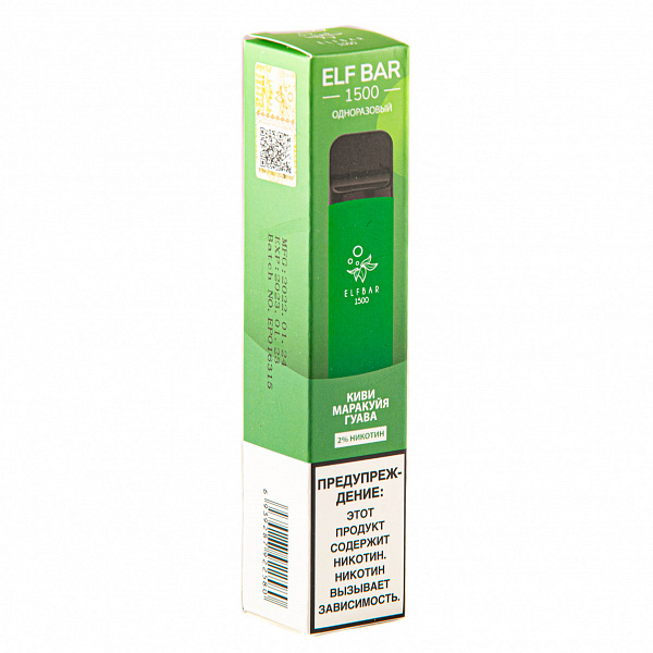 ELFBAR KIWI PASSION FRUIT GUAVA, 1500 тяг в Мурманске