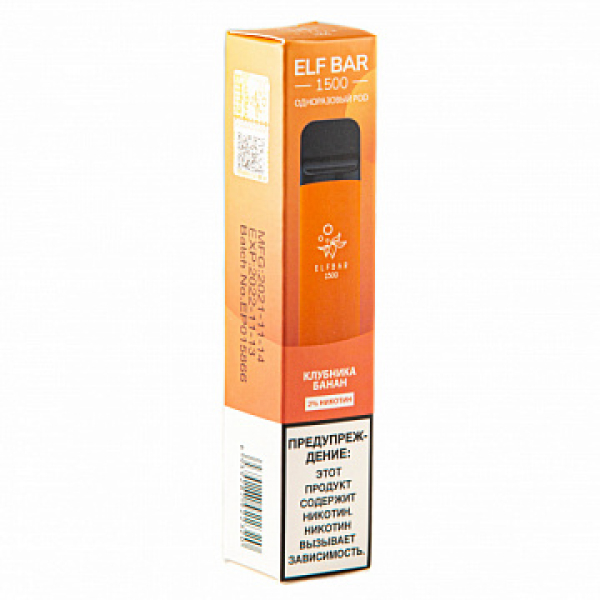 ELFBAR STRAWBERRY BANANA, 1500 тяг в Мурманске
