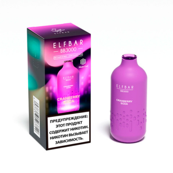 Elfbar BB3000 Клюквенная сода, 3000 тяг в Мурманске