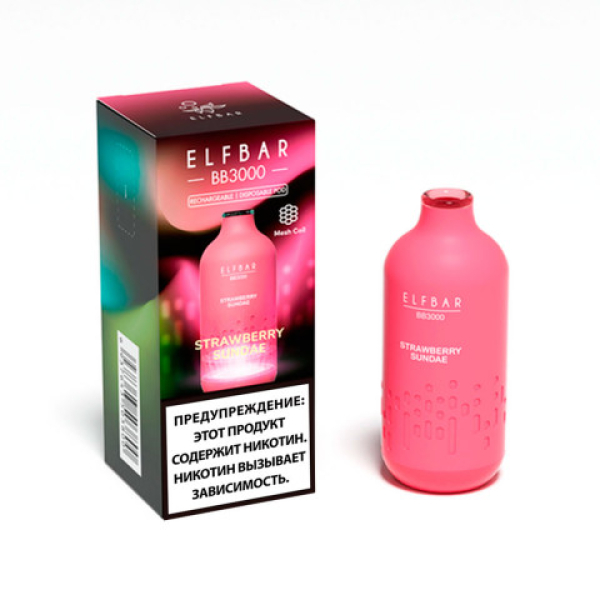 Elfbar BB3000 Мороженое с клубничным джемом, 3000 тяг в Мурманске