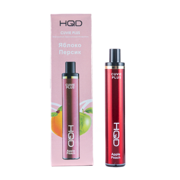 Одноразовая электронная сигарета HQD Cuvie Plus Apple Peach (Яблоко Персик) 1200 затяжек в Мурманске