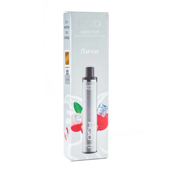 Одноразовая электронная сигарета HQD Cuvie Plus Lychee Ice (Личи Лёд) 1200 затяжек в Мурманске
