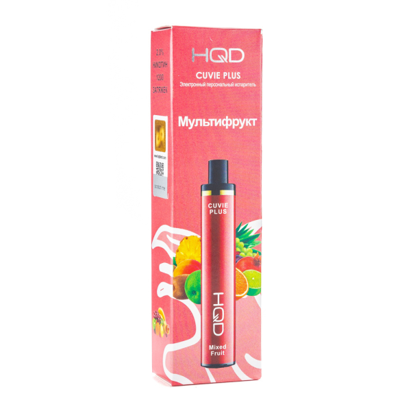 Одноразовая электронная сигарета HQD Cuvie Plus Mix Fruit (Мультифрукт) 1200 затяжек в Мурманске