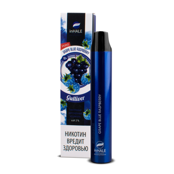 inHale Guliver Hard Grape Blue Raspberry (Ежевика С Виноградом) 1500 затяжек в Мурманске