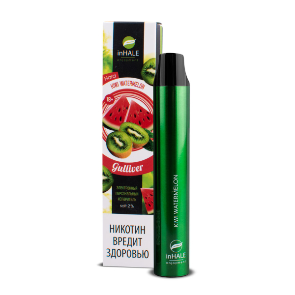 inHale Guliver Hard Kiwi Watermelon (Киви Арбуз) 1500 затяжек в Мурманске