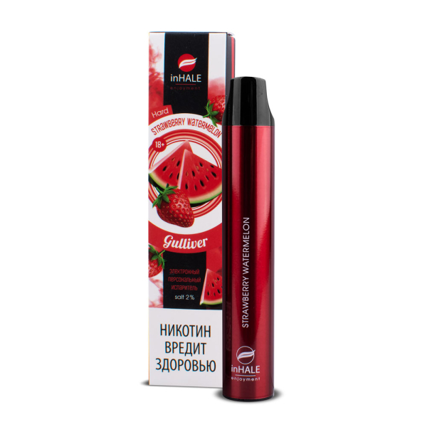 inHale Guliver Hard Strawberry Watermelon (Клубника Арбуз) 1500 затяжек в Мурманске