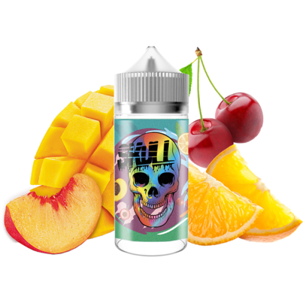 Жидкость SKULL Fruit Bomb (Персик Мандарин Ледяная Вишня) (100 мл, 0 мг/мл) в Мурманске