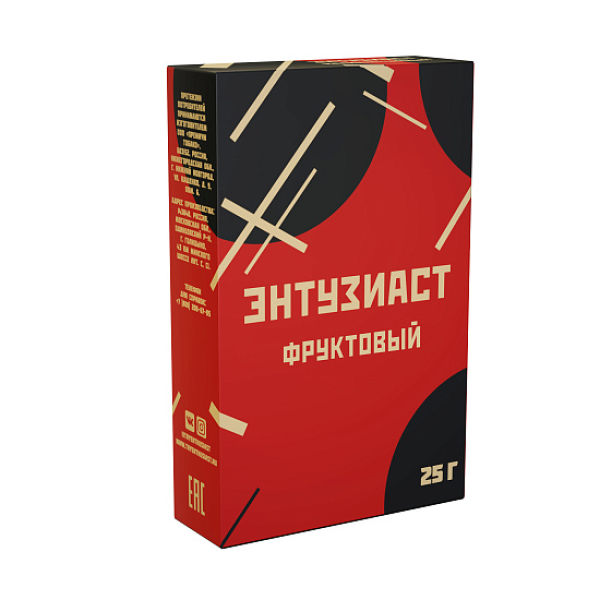 Табак ЭНТУЗИАСТ ФРУКТОВЫЙ 25 гр в Мурманске