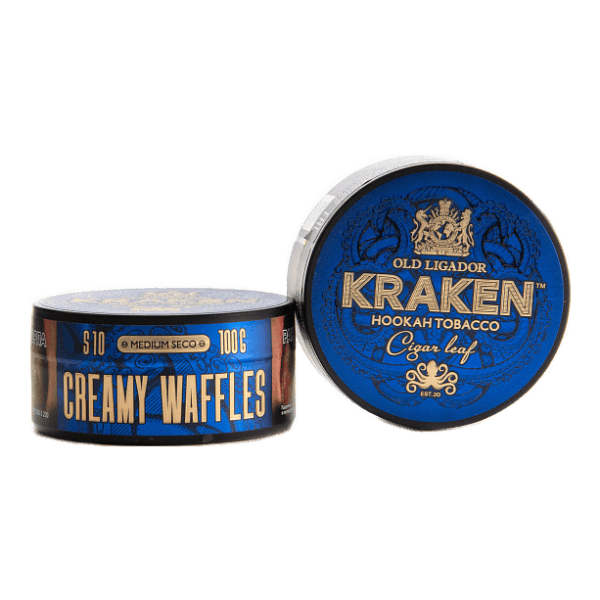 Табак Kraken Medium Seco Creamy Waffles (Сливочные вафли) 100 гр в Мурманске