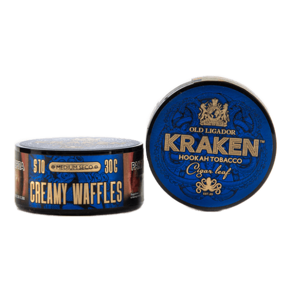 Табак Kraken Medium Seco Creamy Waffles (Сливочные вафли) 30 гр в Мурманске