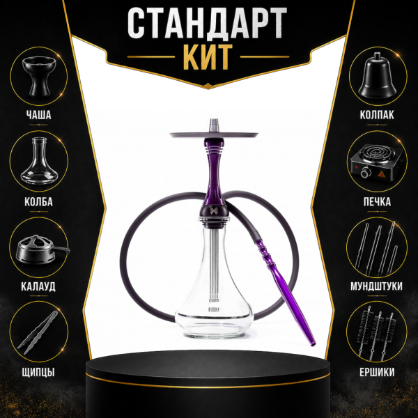 Набор с кальяном  Alpha Hookah X Purple СТАНДАРТ в Мурманске