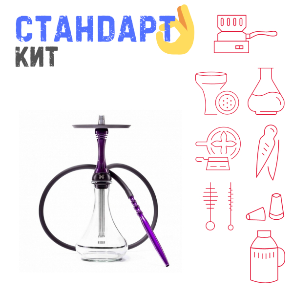 Набор с кальяном  Alpha Hookah X Purple СТАНДАРТ в Мурманске