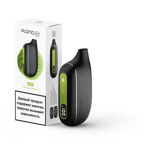 Plonq Max Smart Зеленое Яблоко (8000 Затяжек) 20 Мг в Мурманске