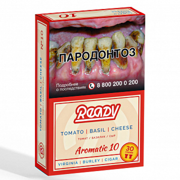 Табак READY №10 TOMATO BASIL CHEESE (Томат Базилик сыр) 30 гр в Мурманске