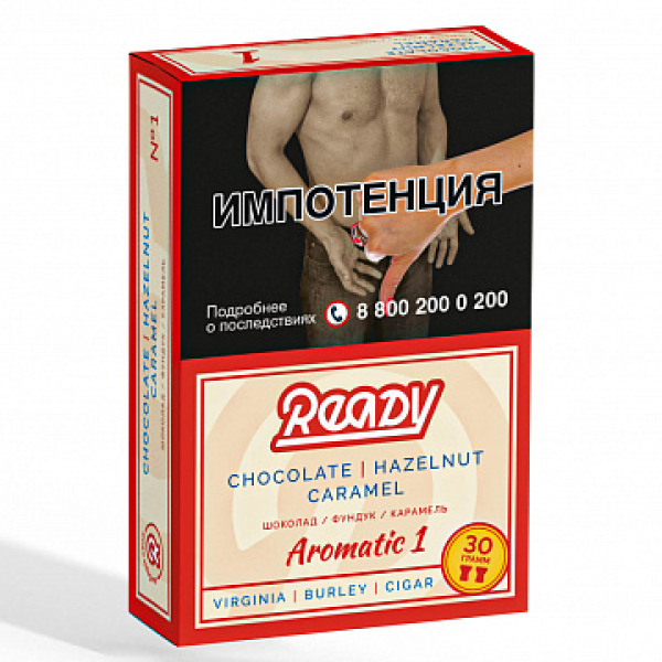 Табак READY №1 CHOCOLATE HAZELNUT CARAMEL (Шоколад Орех Карамель) 30 гр в Мурманске
