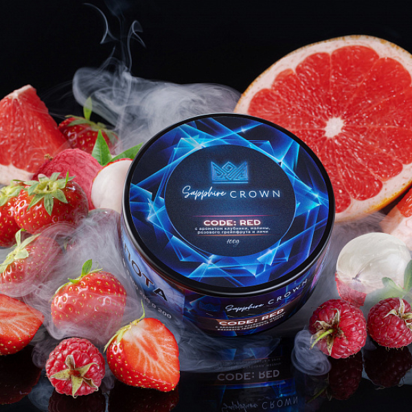 Табак Sapphire Crown Code red (Малина клубника) 100 гр в Мурманске