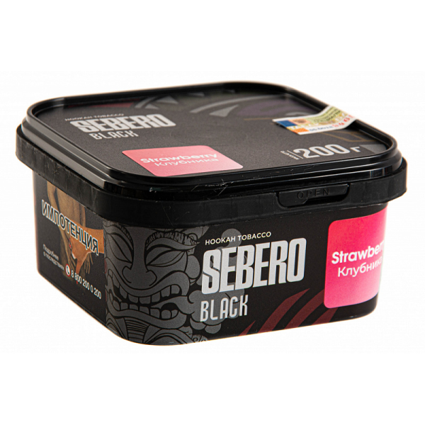 Табак SEBERO BLACK STRAWBERRY 200 гр в Мурманске