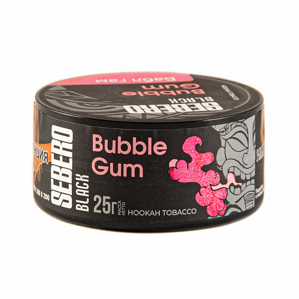 Табак SEBERO BLACK BUBBLE GUM 25 гр в Мурманске