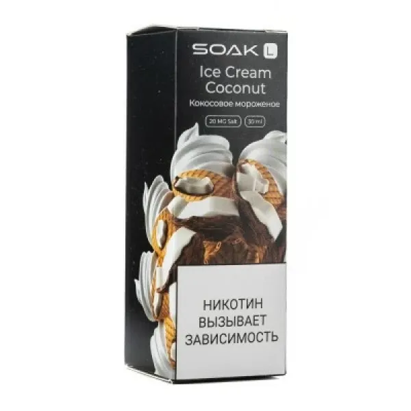 Жидкость SOAK L Ice Cream Coconut 30 мл в Мурманске