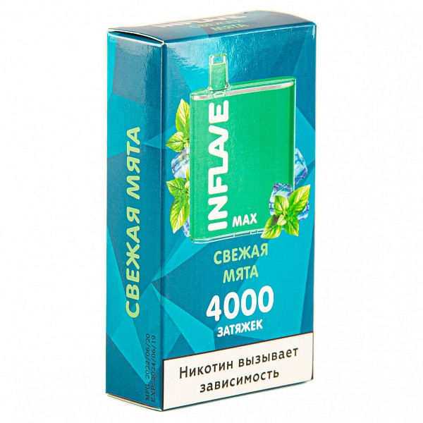 INFLAVE MAX Свежая мята, 4000 тяг в Мурманске