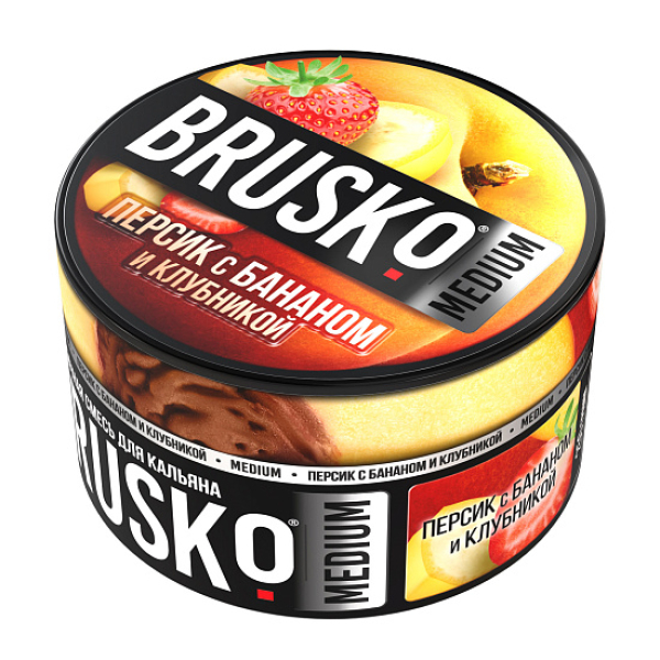 Смесь Brusko Персик с бананом и клубникой 250 гр в Мурманске