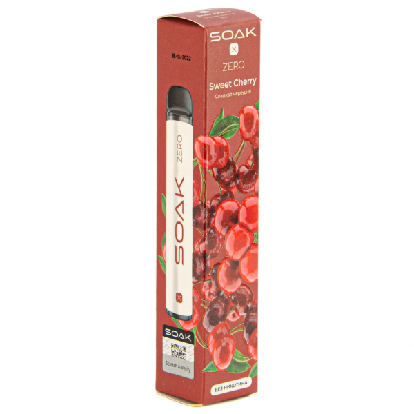 SOAK X ZERO Sweet cherry 1500 затяжек (без никотина) в Мурманске