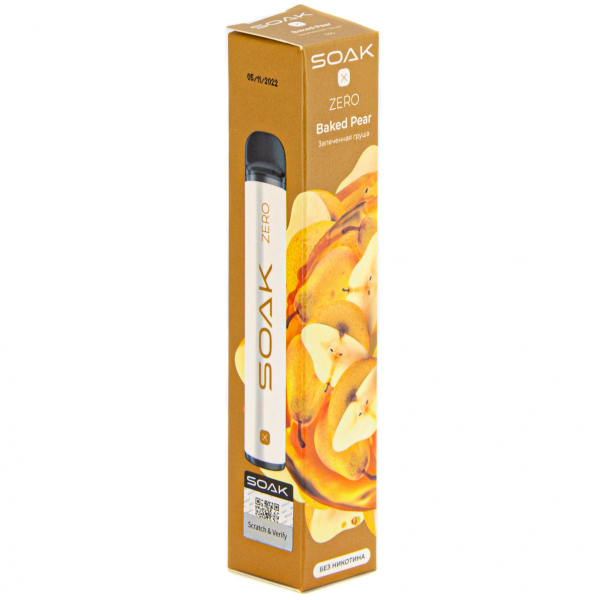 SOAK X ZERO Baked pear 1500 затяжек (без никотина) в Мурманске