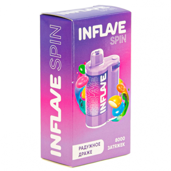 INFLAVE SPIN Радужное драже (8000 затяжек) в Мурманске