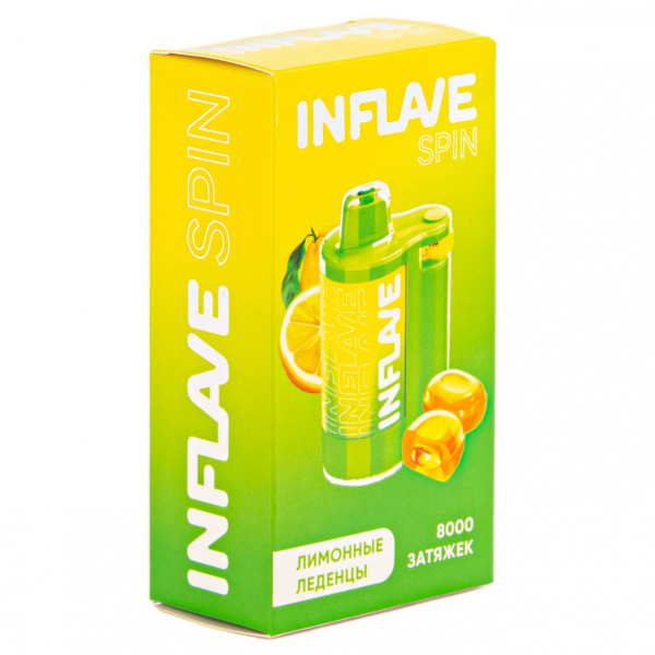 INFLAVE SPIN Лимонные леденцы (8000 затяжек) в Мурманске