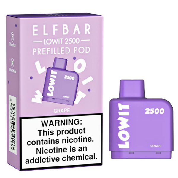 Картридж Elf Bar Lowit 2500 20 мг, 6 мл (Grape) в Мурманске