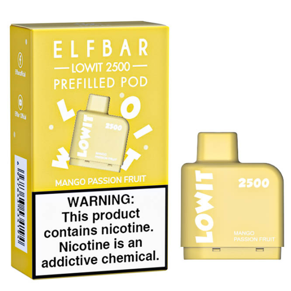 Картридж Elf Bar Lowit 2500 20 мг, 6 мл (Mango Passion Fruit) в Мурманске