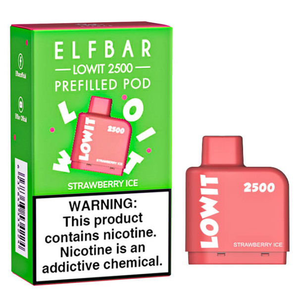 Картридж Elf Bar Lowit 2500 20 мг, 6 мл (Strawberry Ice) в Мурманске