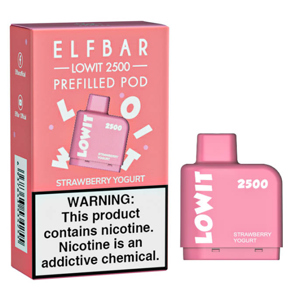 Картридж Elf Bar Lowit 2500 20 мг, 6 мл (Strawberry Yogurt) в Мурманске