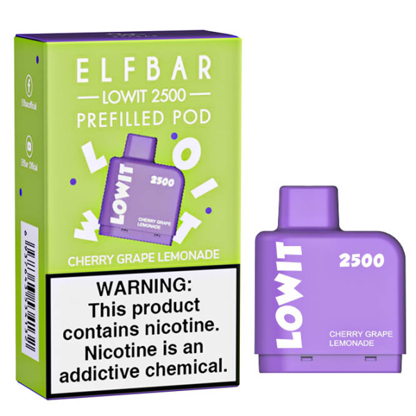 Картридж Elf Bar Lowit 2500 20 мг, 6 мл (Cherry Grape Lemonade) в Мурманске