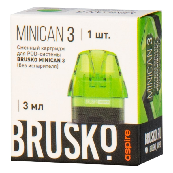 Картридж Brusko Minican 3 зелёный в Мурманске